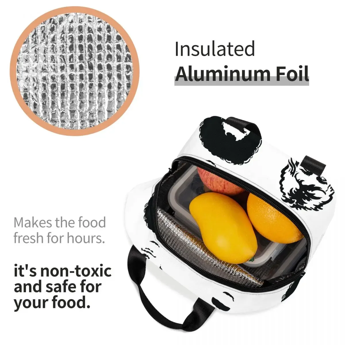 Изолированные сумки для ланча Queen Термосумка контейнер еды большая сумка-тоут с