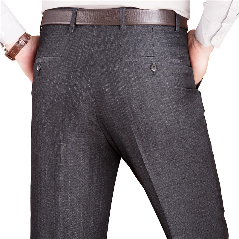 

Suit Men Pants Classic Straight Loose Business Office Wool Suit Pants For Men Dress Pants Summer 2022 Plus Size 42 44