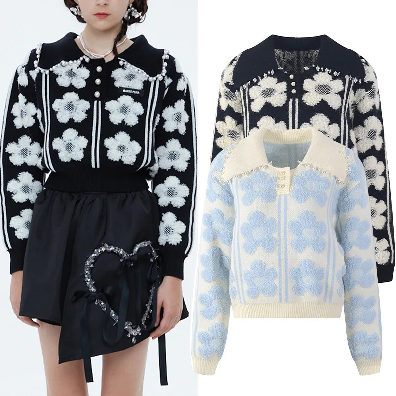 

Sweater y2k korean style vintage women fashion mujer kawaii cute oversize plus size 2020 2021 aesthetic sueter knitted top