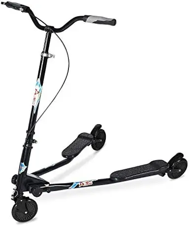 

Wiggle Scooter, 3 Wheels Drifting Scooter with Adjustable Height/Folding Kick Scooter for Kids/Woman/Men Age 6+ Years Old Para l