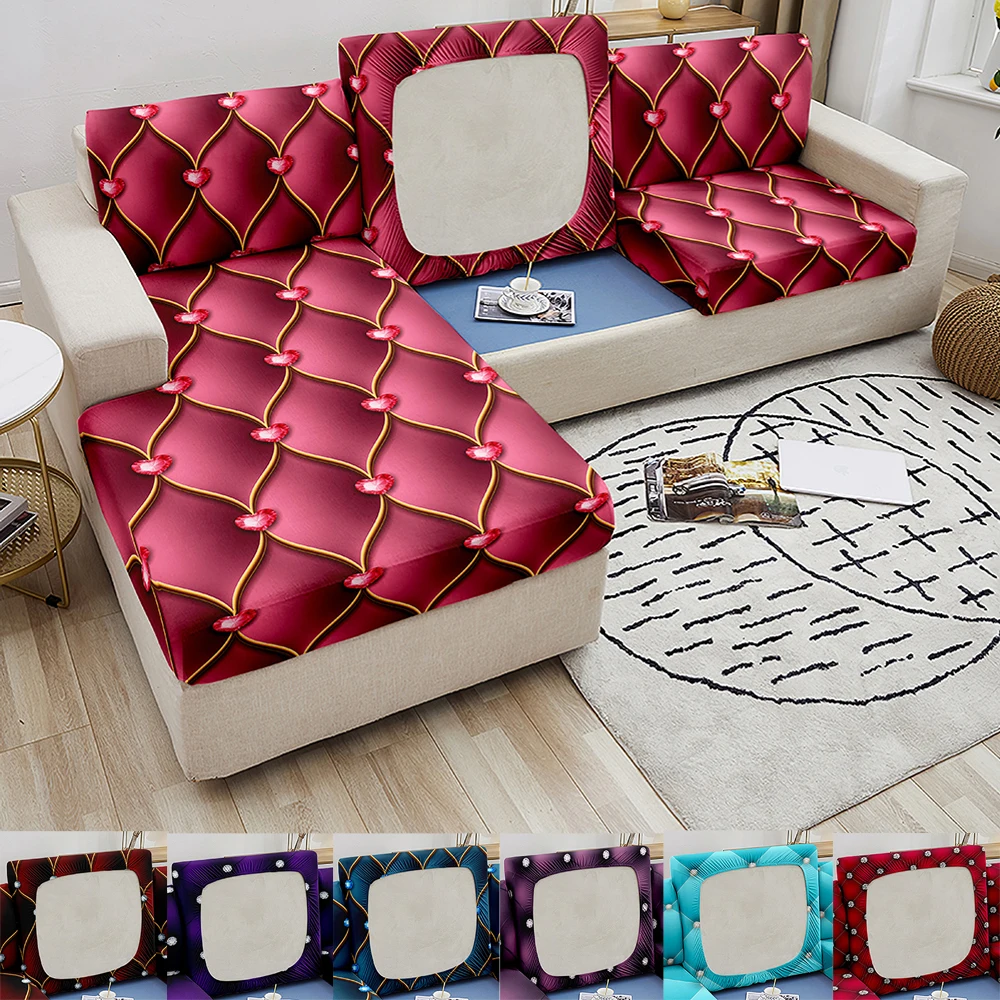 LuxuryElastic Sofa Seat Cushion Covers Crystal Couch Sofa Seat Cushion Cover for Living Room Sectional Corner Sofa Cushion Cover