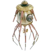 diy 3d steampunk wind mechanical jellyfish full metal model pure handmade crafts creative birthday gift ornaments