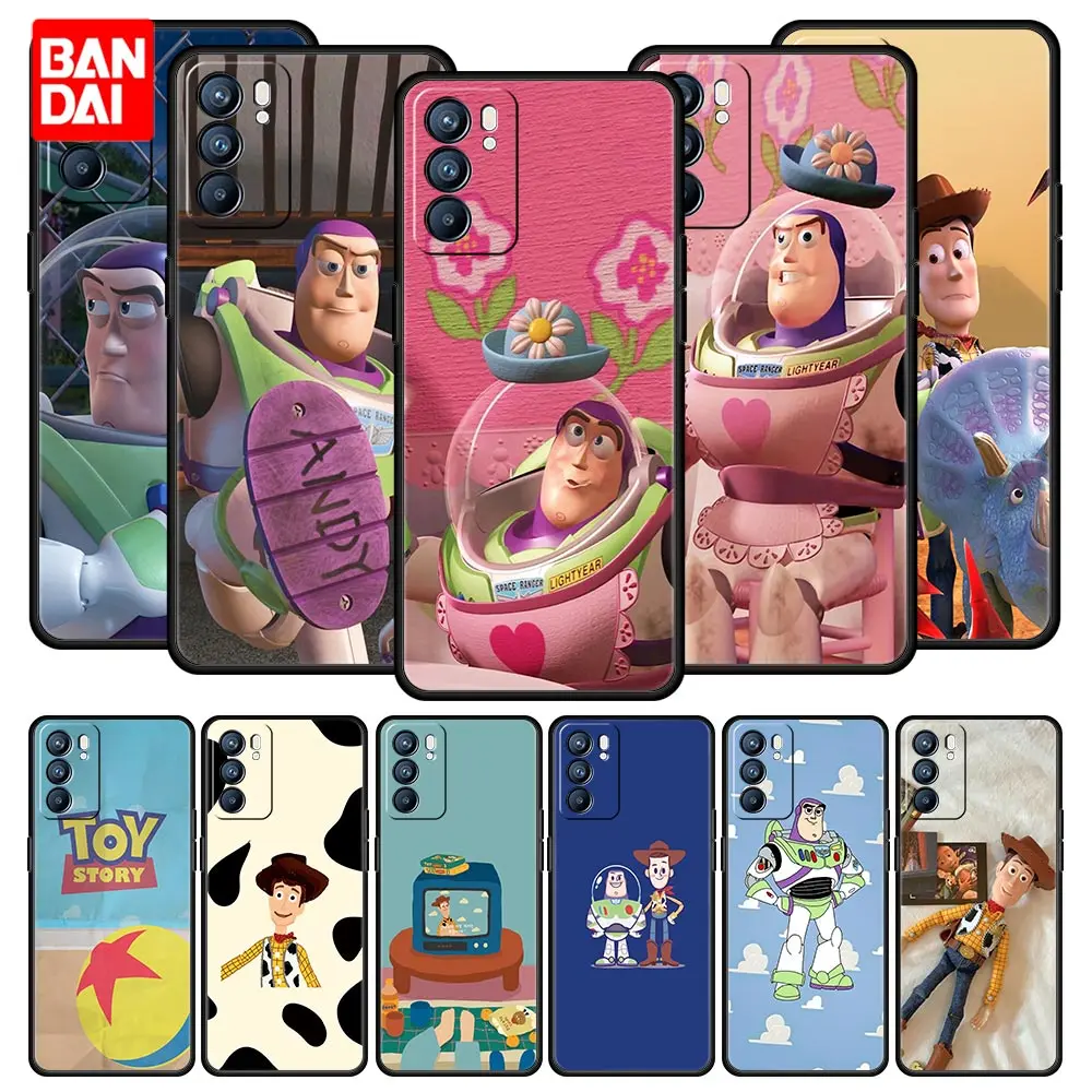 

Cover Case for Oppo A3s A5s A9 A15 A31 A52 A53 A54 A74 A93 A94 F19 Pro 4G Full Japan Style Coque Cell Disney Toy Story Aliens