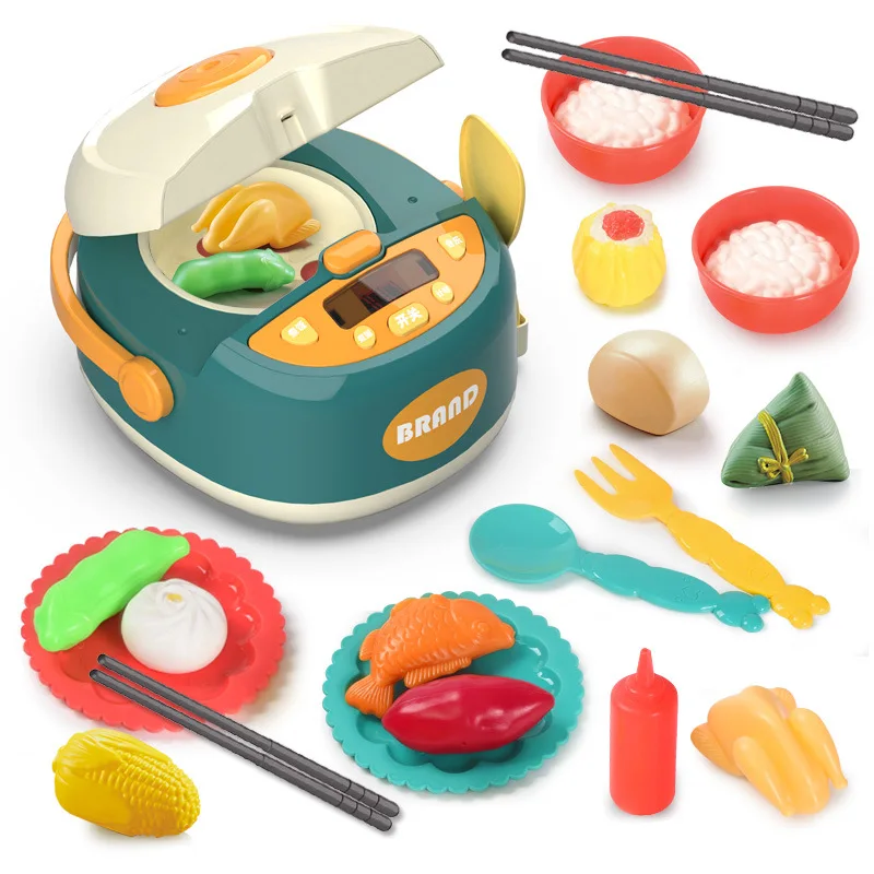 Детские кухонные игрушки имитация электрической рисоварки Интерактивная