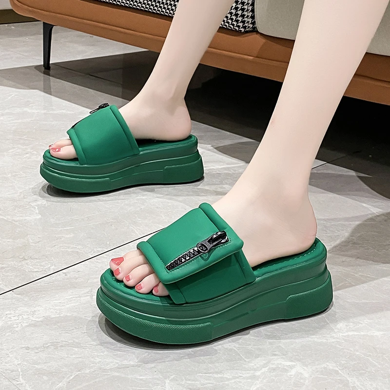 

Женские босоножки на платформе, Нескользящие сандалии на толстой нескользящей подошве, большие размеры, лето 2022