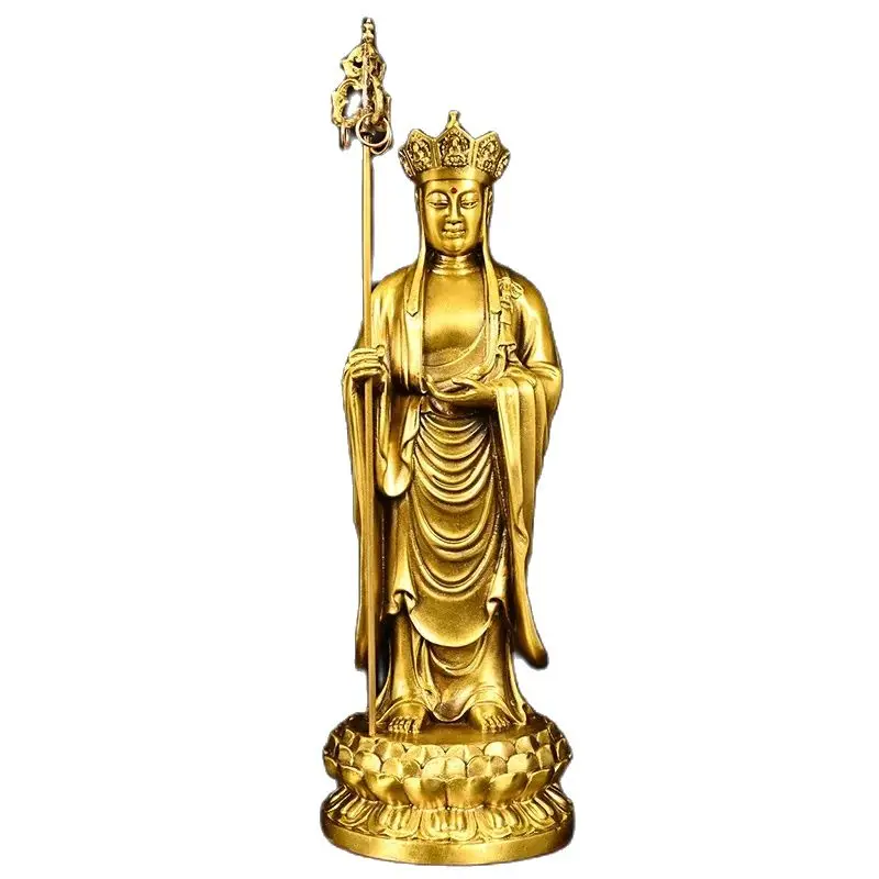 Оптовая продажа подземные статуи Будды изысканные латунные