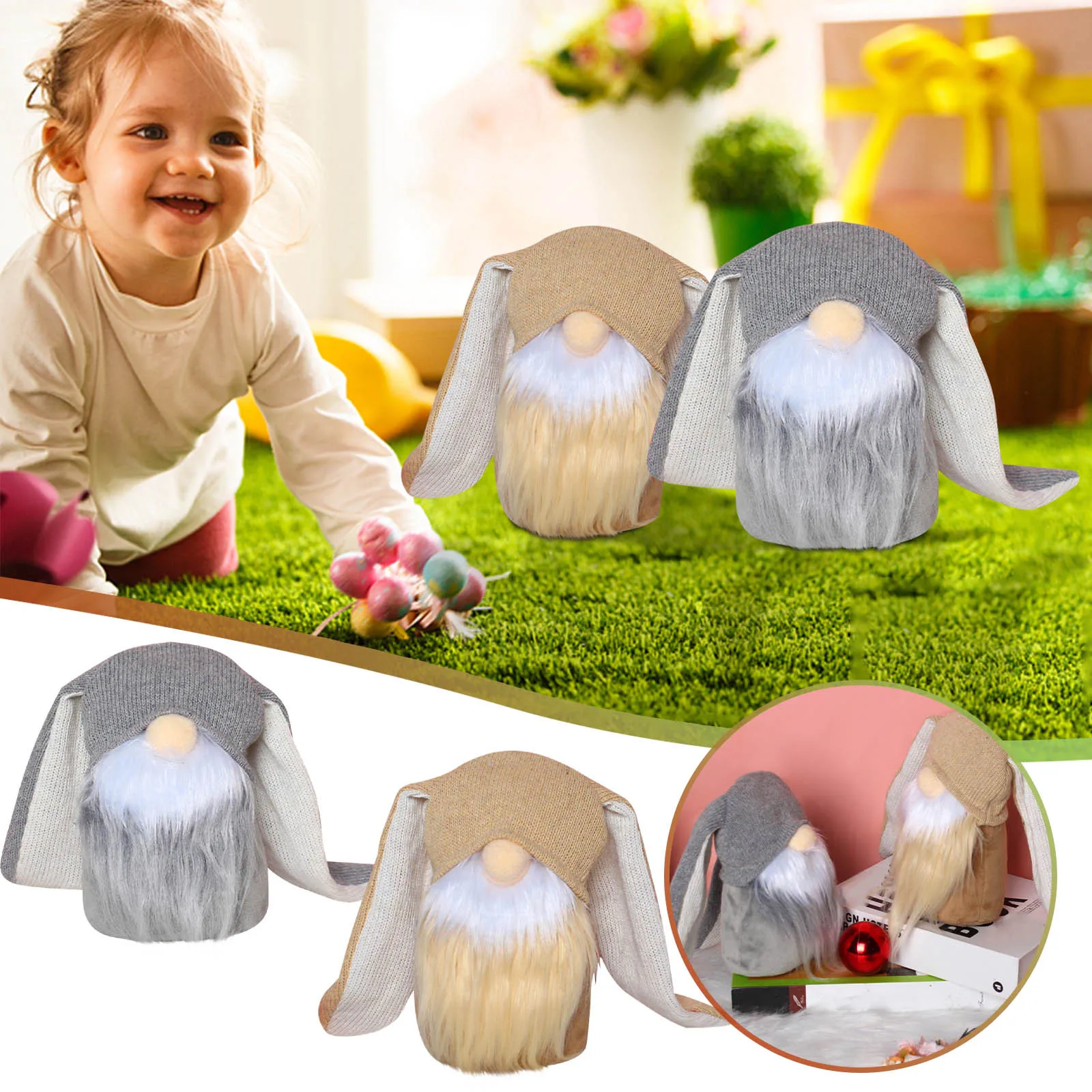 Пасхальные декоративные куклы карликовые без лица милый кролик для креативного