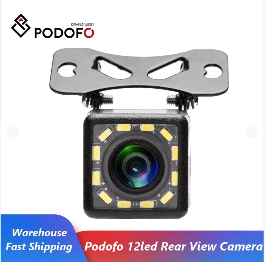 Автомобильная камера заднего вида Podofo с парковочной линией ночное видение