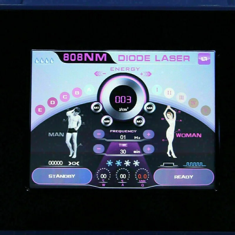 755 808 1064NM 3 Wavelength Semiconductor Laser Hair Removal Instrument Whitening and Rejuvenating Freezing Point Hair Removal