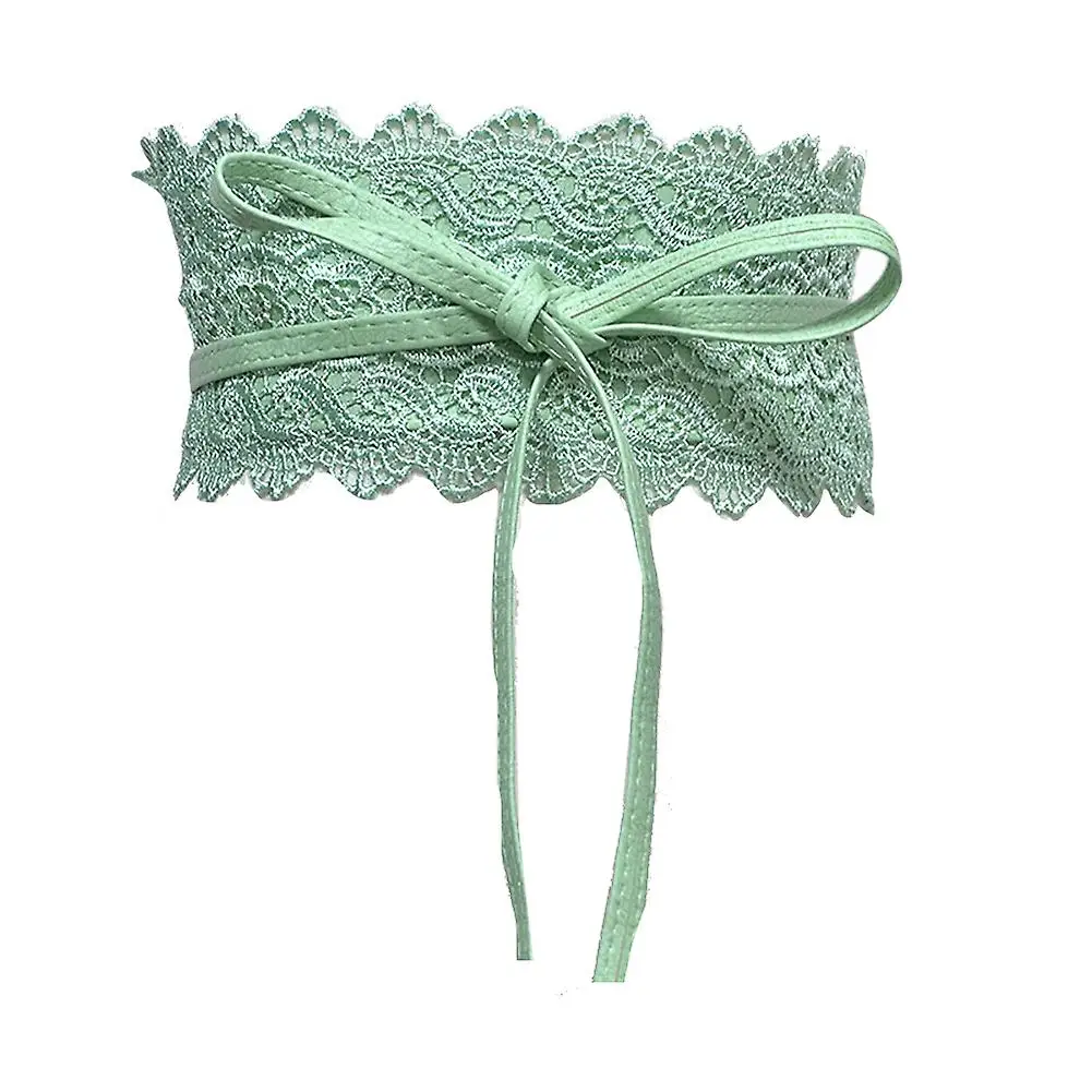 Модное женское платье с широким кружевным поясом на завязках Sinknap Fashion Party декором