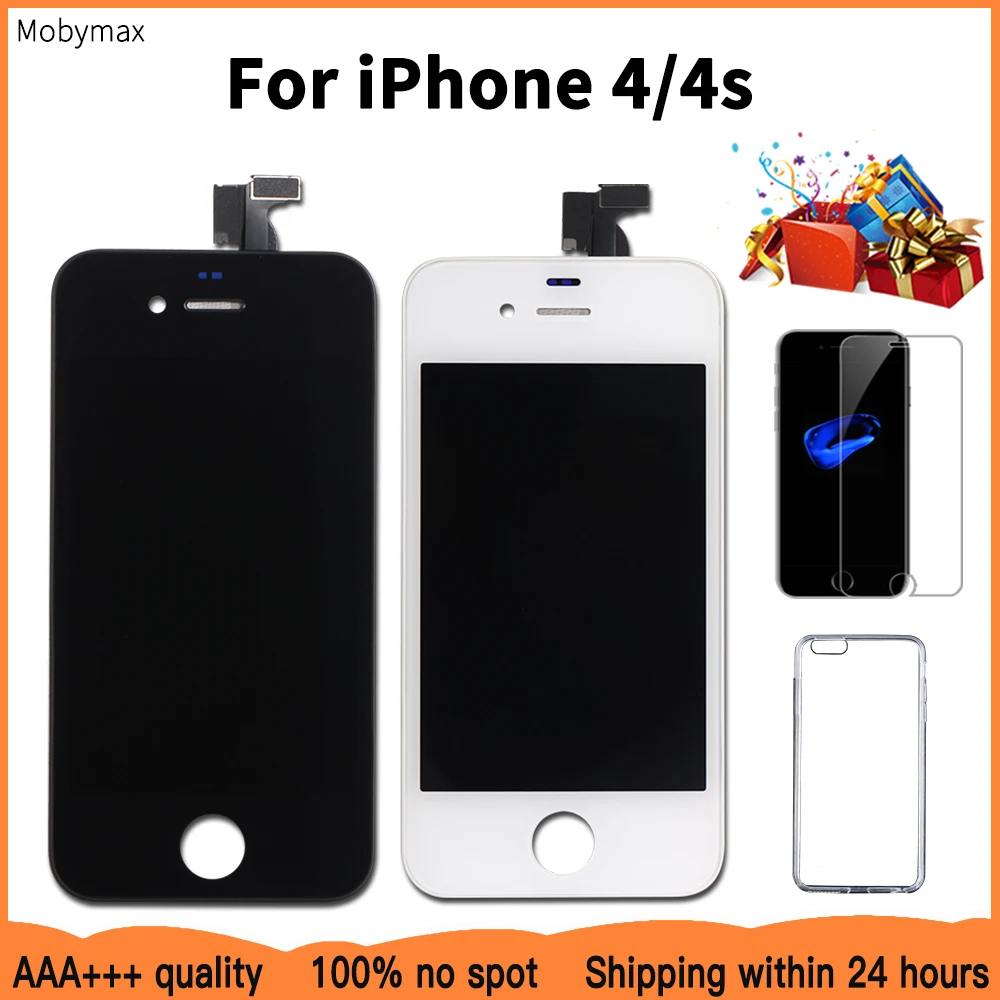 Фабричный ЖК-экран для iPhone 4s 4 4G, почти оригинальный ремонт вашего сломанного экрана, сенсорное стекло, дисплей, дигитайзер в сборе, замена