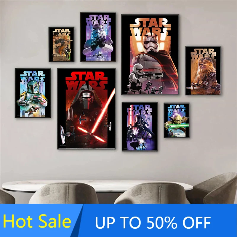 

Disney Star Wars Wall Art Canvas Painting General Grevious Obi-wan Dody Nordic Posters And Prints Pictures For Living Room Decor