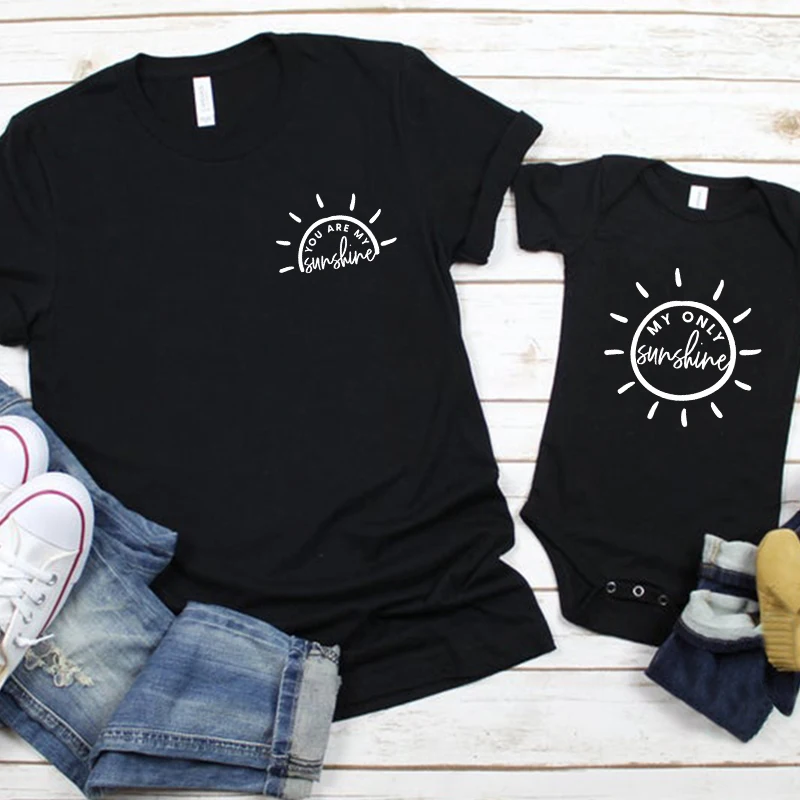 

You Are My Sunshine Tshirt Mommy and Me Shirt Mom and Baby Shirts Matching Shirts Family Matching Clothes 7-12m Gift