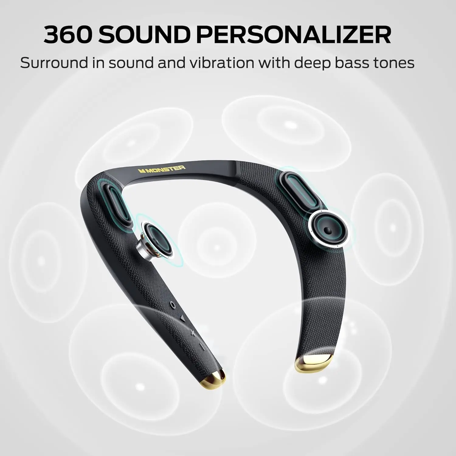 Фото Портативная Bluetooth-колонка Monster Boomerang Petite с креплением на шею, Hi-Res, Qualcomm APT-X, IPX5, беспроводная, с микрофоном №2