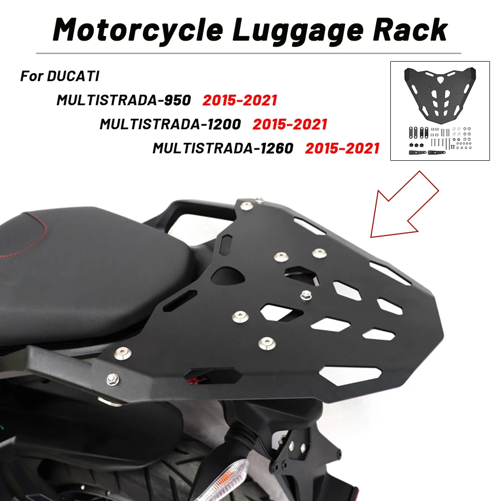 MTKRACING FOR Ducati Multistrada 950 1200 1260  2015-2020  Rear Support Luggage Rack Saddle Support Bag Carrier Rack Kit
