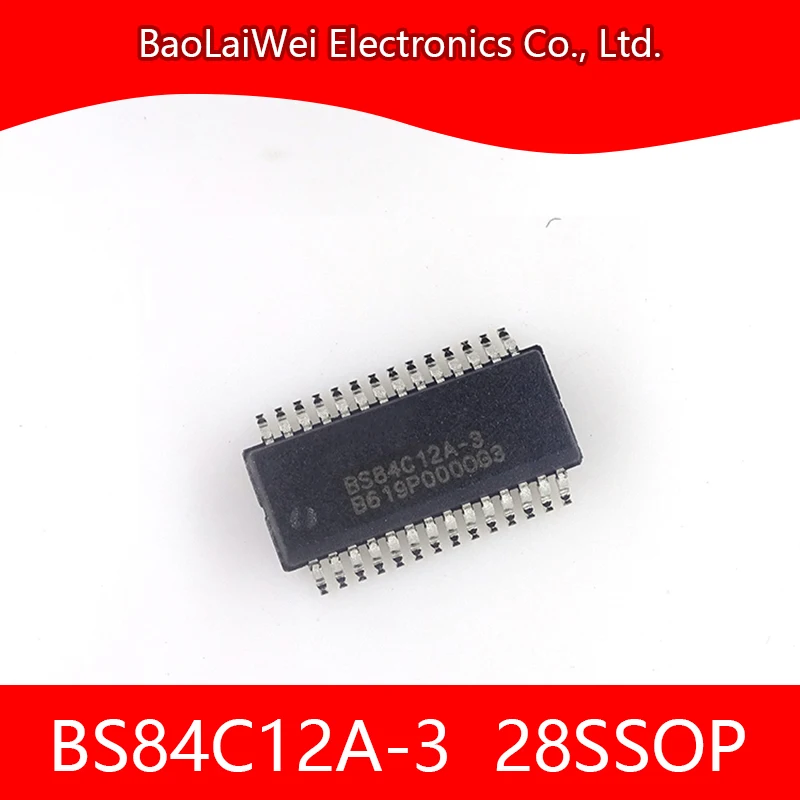 

500pcs BS84C12A-3 SOP24 SOP28 SSOP28 Chip Electronic Components Integrated Circuits Active Components Touch BS84C12A-3