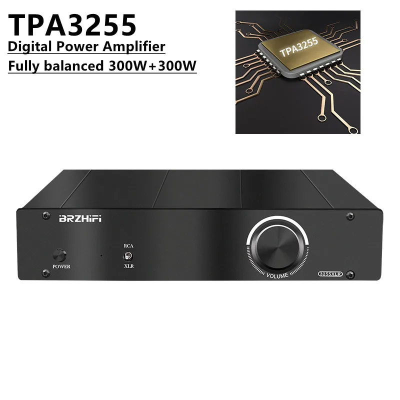 

TPA3255 AMP 300W*2 channel XLR fully balanced input fully balanced output digital power amplifier