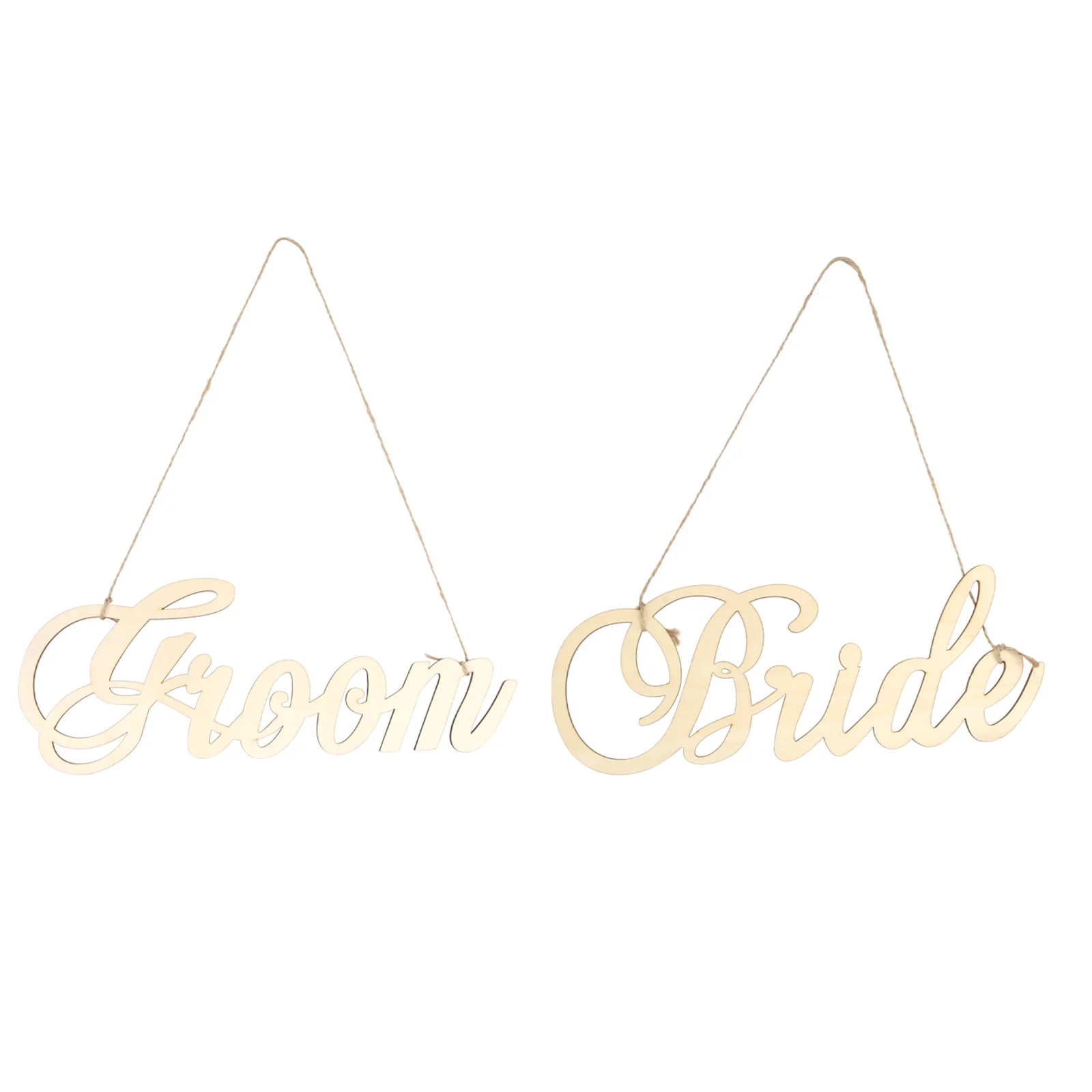 

2 Pcs Easter Listing Bride Groom Hanging Signs Wedding Party Decor Ornament Decorations Ceremony Board Bridegroom