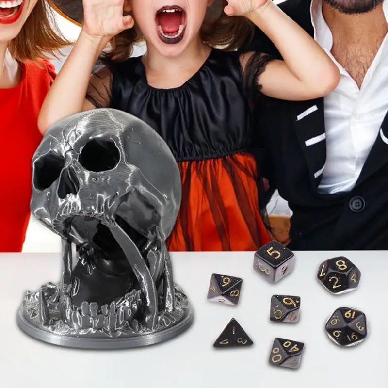 3D печатная башня для игральных костей на Хэллоуин лоток колесиках DND игральные