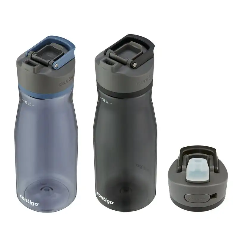 

Plastic Water Bottle with AUTOSEAL Lid 2-Pack & Ashland 2.0 AUTOSPOUT Straw Lid Blue Corn & Black Licorice, 32 fl oz. Tumbler wi