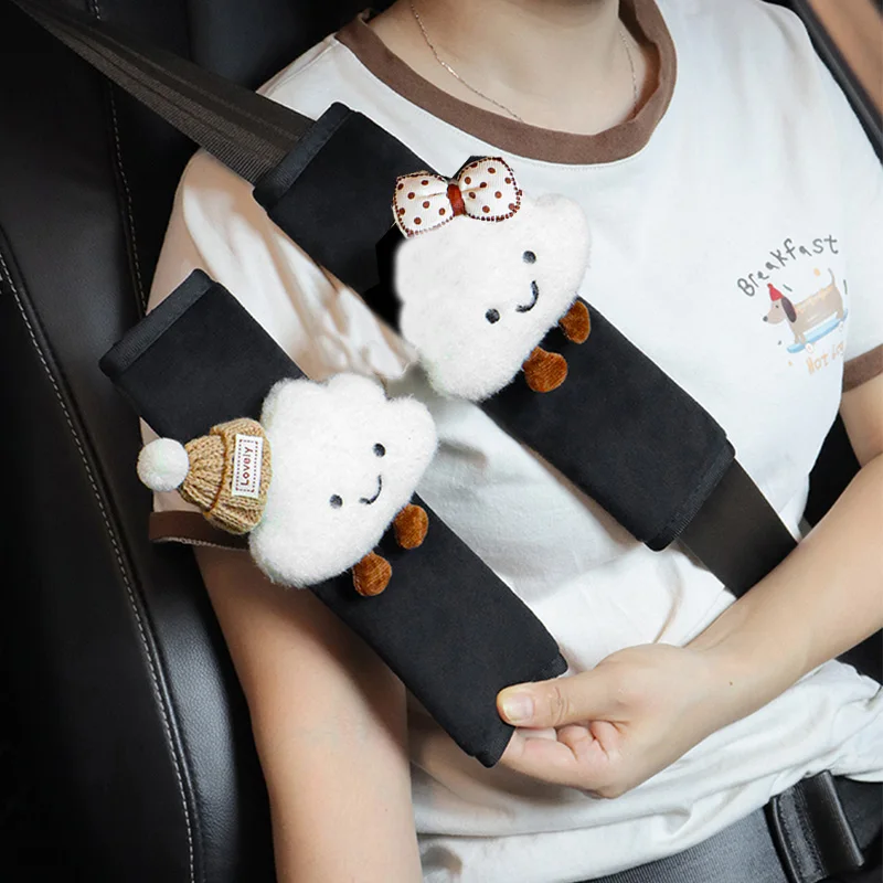 2 шт. милая мультяшная шляпа с бантом и облаком чехол для автомобильного ремня