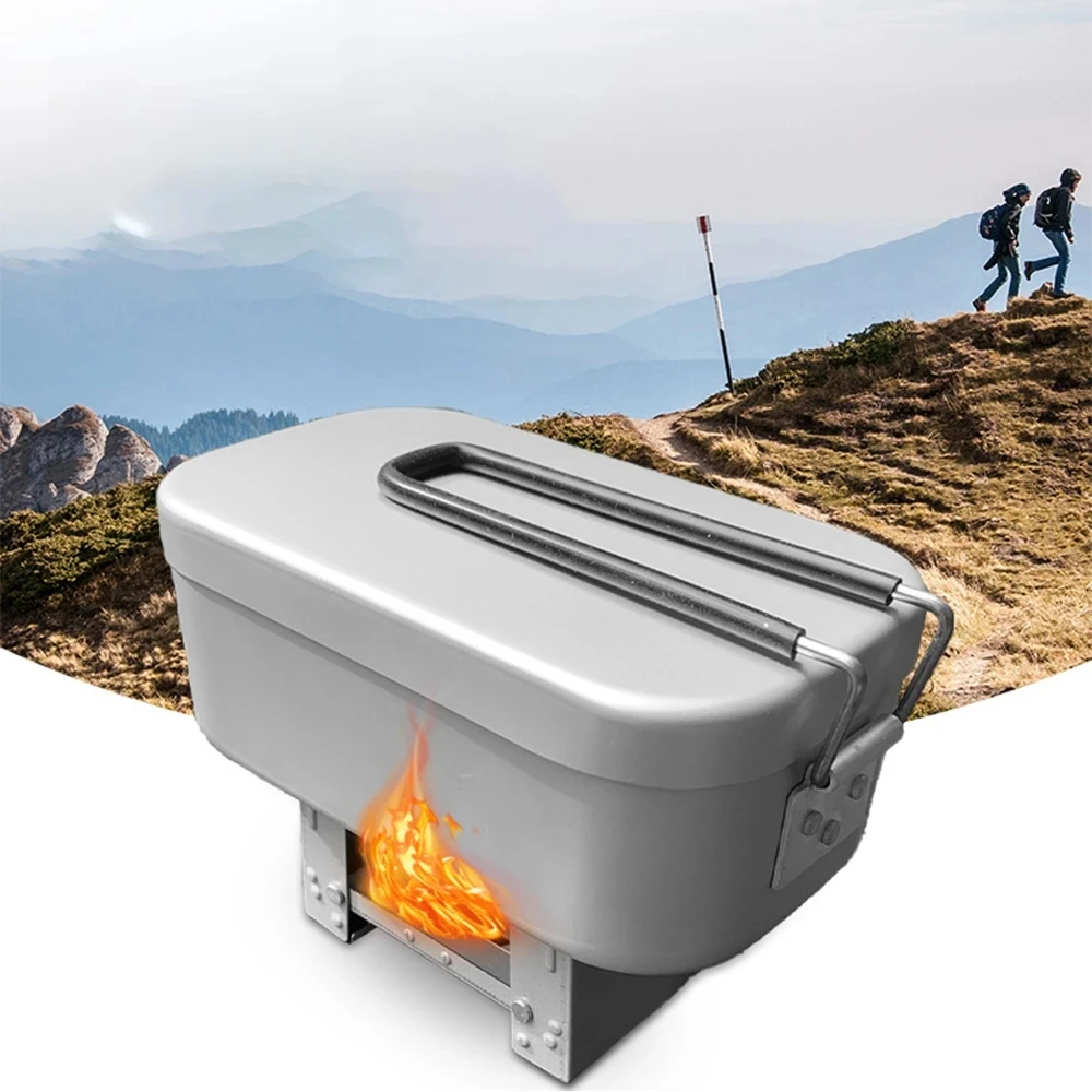 

Aluminum Lunch Box Picnic Box Ourdoor Travel Camping Metal Food Container On-the-Go Meal and Snack Eco-Friendly Safe