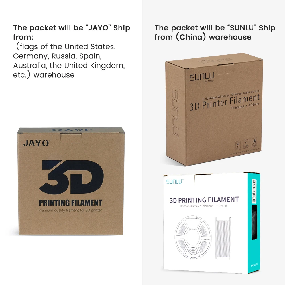 Фото Нить для 3D-принтера JAYO PLA/PETG/SILK/TPU/ABS, 1,75 мм, 2 рулона, материалы для 3d-печати для 3D-принтера, бесплатная доставка №4