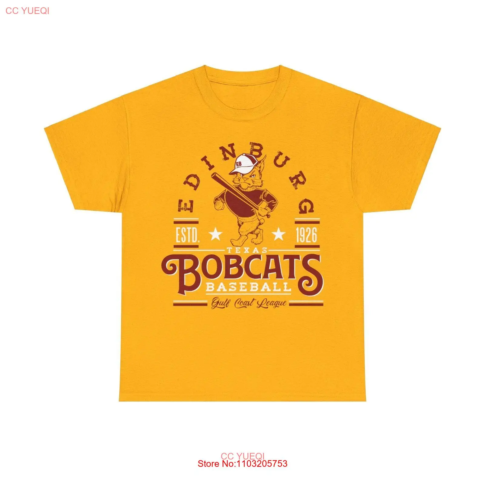 1926 Техасская Бейсбольная Футболка Edinburg bobdogs Est