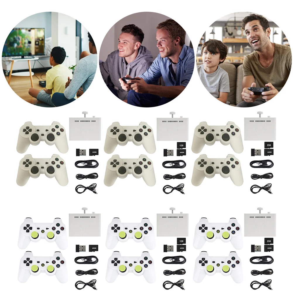 Беспроводная игровая ТВ-приставка 64G + 128G/256G 4K HD портативная консоль