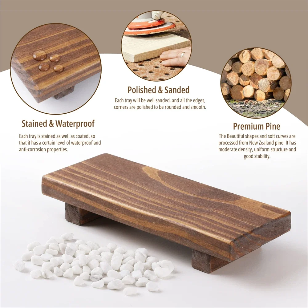 Деревянная подставка для мыла деревянная в деревенском стиле мыла/поднос декора