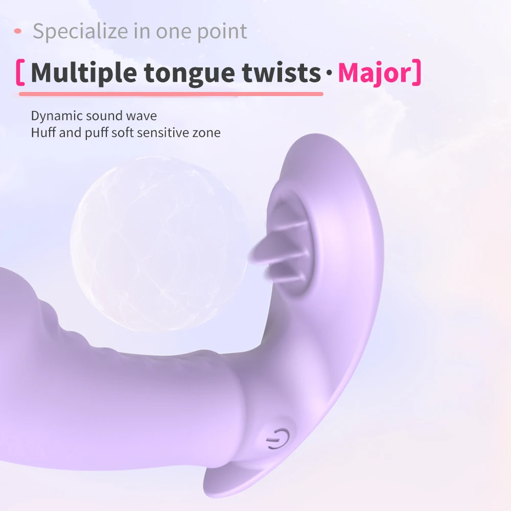 Мощный вагинальный вибратор клитор с языком лизание сосков женский вакуумный