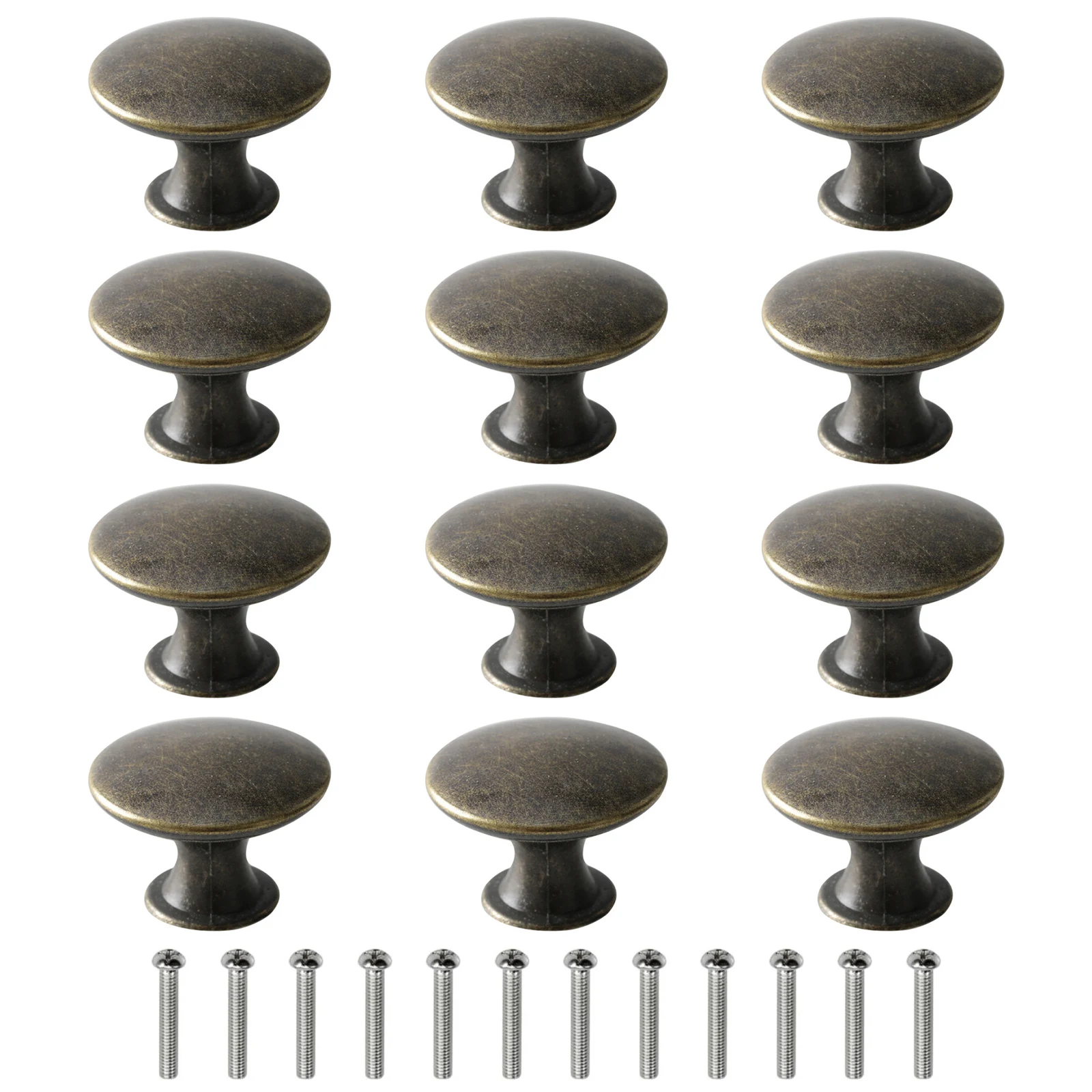

Door Knobs Bronze Drawer Knobs Reuseable Single Handle Pull Zinc Alloy 12 PCS Bedroom Drawer Decor Cupboard Pulls
