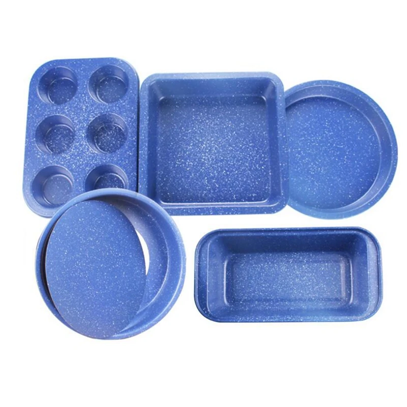 

5 Pack Non-Stick Cake Mold Pan Tray Bakeware Round Cake Pans Loaf Toast Bread Mould Baking Pans Non Stick Pastry Tools