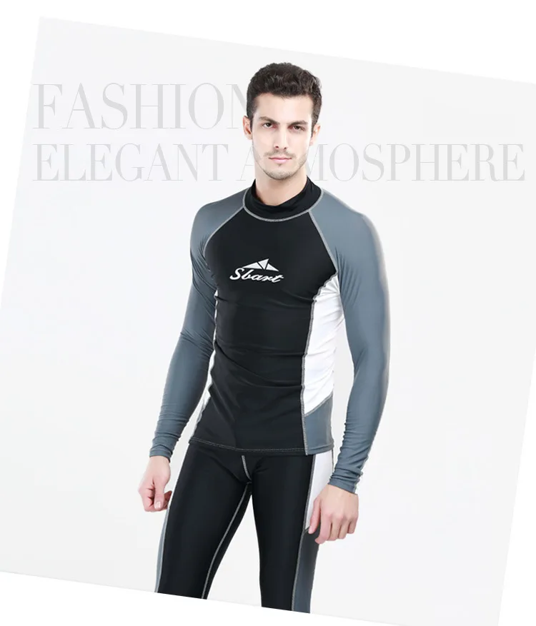 SBART солнцезащитный костюм мужской купальник с коротким рукавом Пляжная футболка