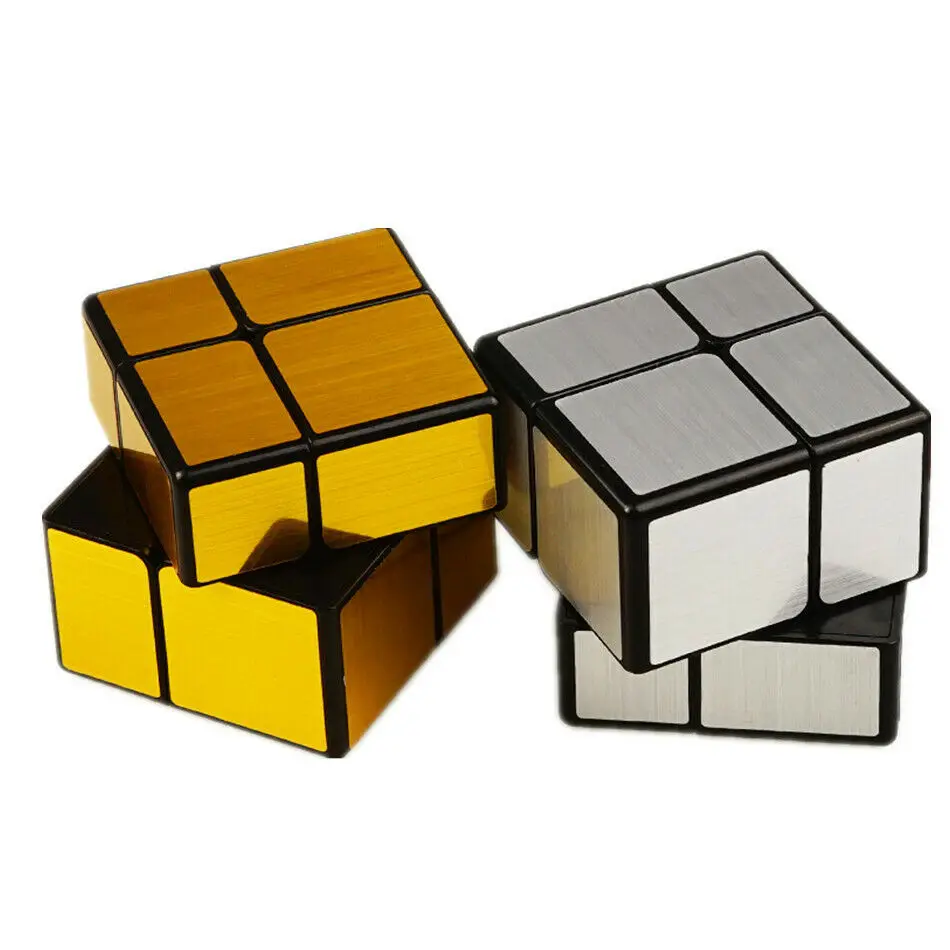 

Волшебный куб QiYi с литым покрытием 2x2 3x3x3, Детские скоростные кубики-антистресс с золотистой/серебристой наклейкой, игрушки-антистресс для м...