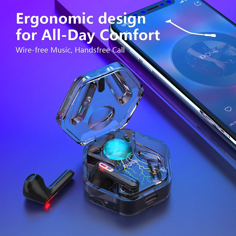 Фото TWS-наушники DOSS с поддержкой Bluetooth 350 и встроенным микрофоном №3