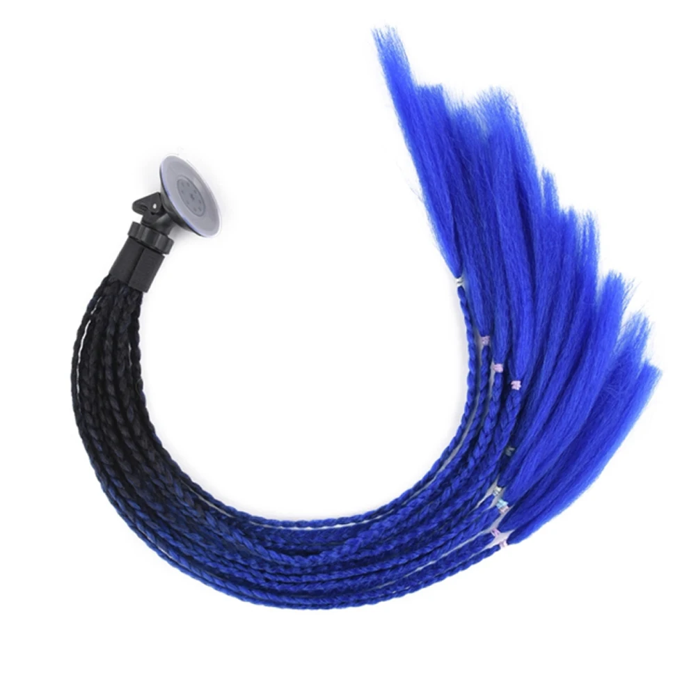 

Оплетка для шлема 24 дюйма, косички для конского хвоста для женщин, оплетка для мотоциклетного шлема, косички для конского хвоста на мотоцикле, косички для конского хвоста с присоской