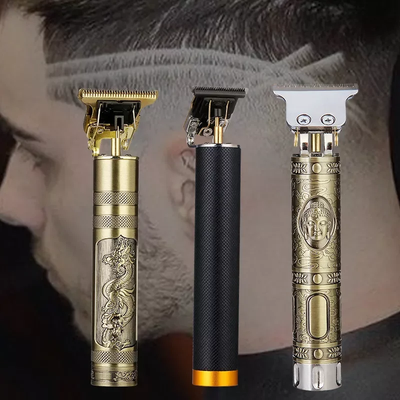 

tondeuse à cheveux Vintage T9 0MM pour hommes, rasoir électrique sans fil, finition des cheveux, tondeuse à barbe, t-outliner