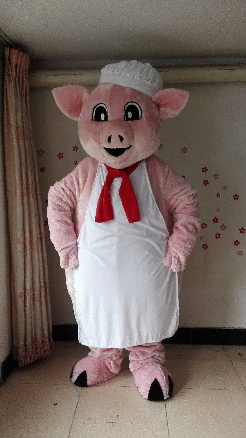 

Lovely Halloween Pink Pig Mama Chef Mascot Costume Party Fancy Dress Cosplay Animal Mascotte Theme Adult Advertising Parade 2019