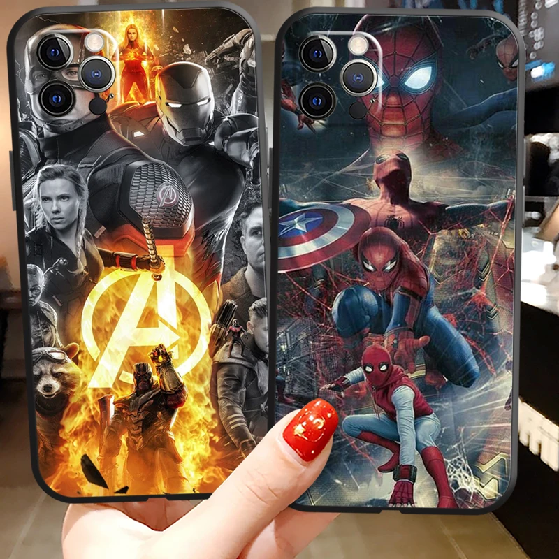 

Marvel Avengers Phone Cases For iPhone 11 12 Pro MAX 6S 7 8 Plus XS MAX 12 13 Mini X XR SE 2020 Carcasa Coque Back Cover
