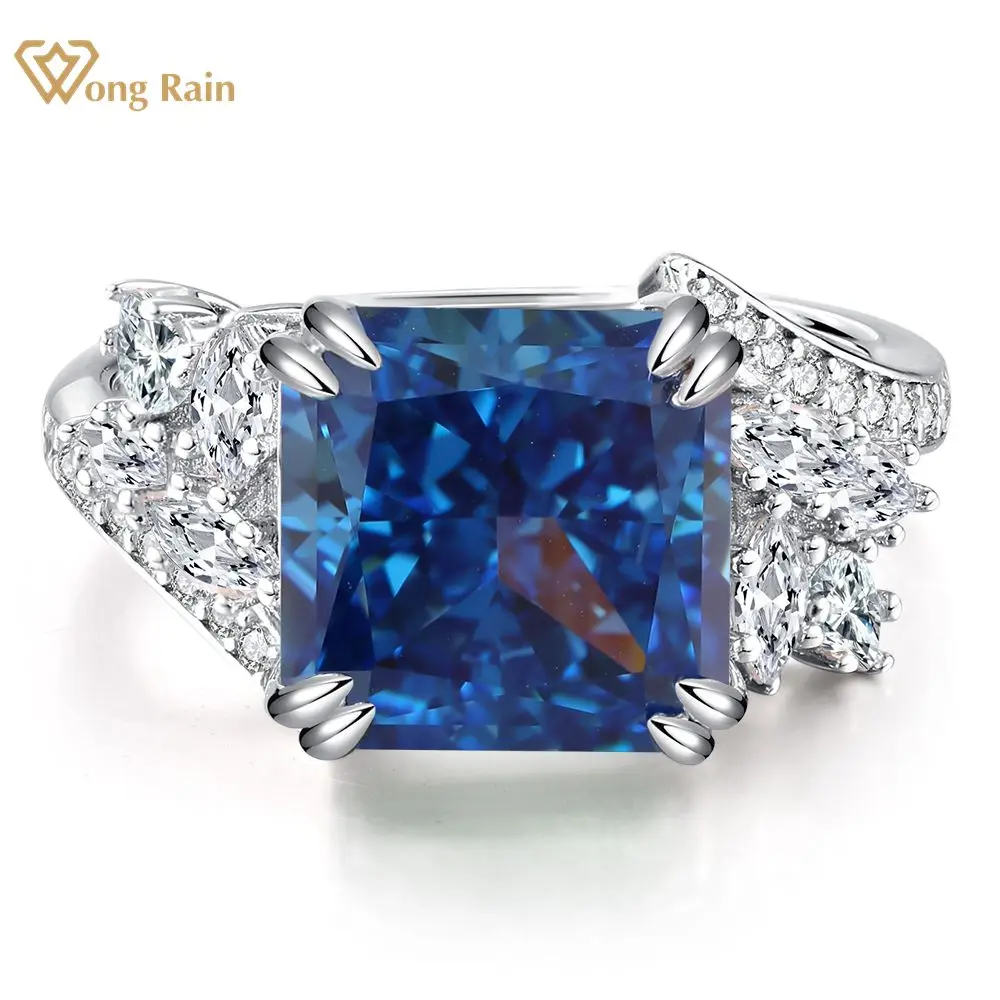 

Wong Rain Luxury 925 Sterling Silver Crushed Ice Cut Sapphire High Carbon Diamonds Fine Jewelry Wedding Engagement Women Ring
