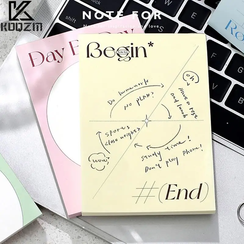 

80Sheets Daily Schedule Memo Pads To Do List Weekly Planner Non-Sticky Notes Schedule Office School Supplies Stationery