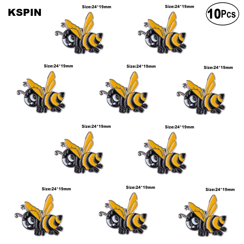 

Lovely bee Badge Lapel Pin Flag badge Brooch Pins Badges 10Pcs a Lot