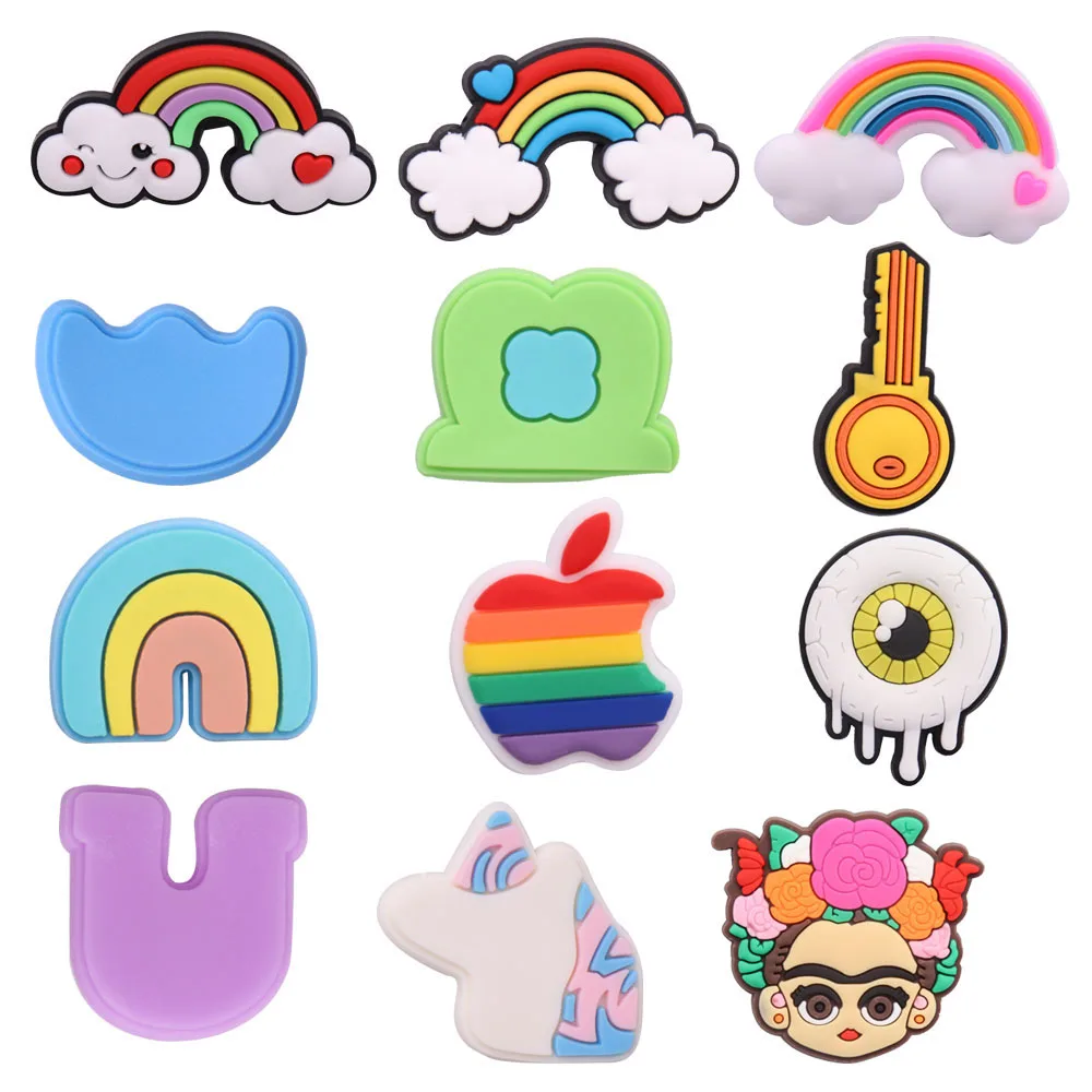 

1Pcs Hot Cartoon Shoe Charms Accessories Flowers Dress Heart-shaped Shoe Buckle Decoration for Croc Jibz Shoes Girls Kid Gift