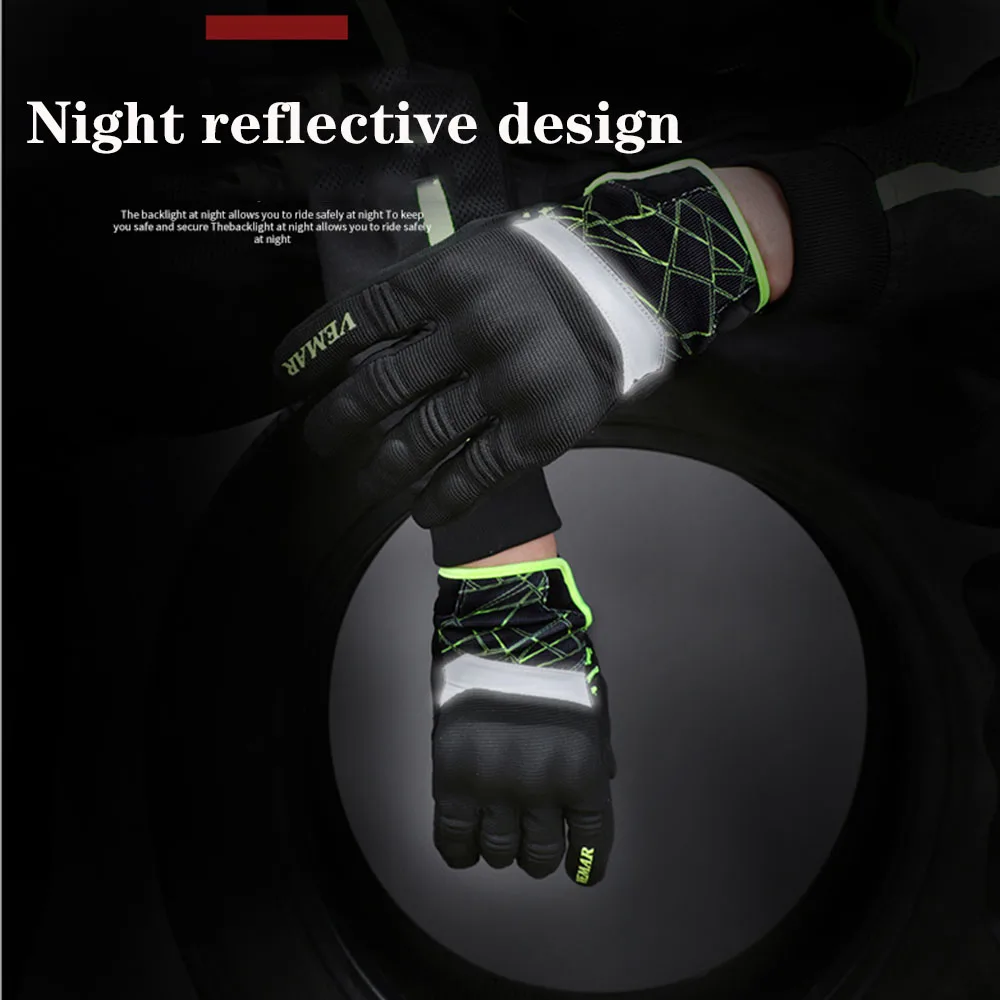 Мужские мотоциклетные перчатки Vemar красные защитные для сенсорных экранов