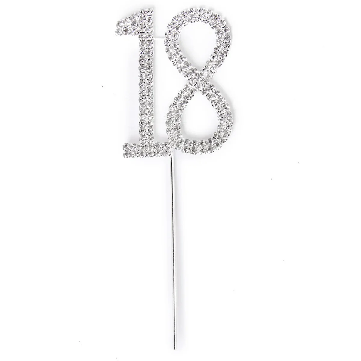 

Rhinstone Decor Cake Topper for 18th Wedding Anniversary/Birthday Party