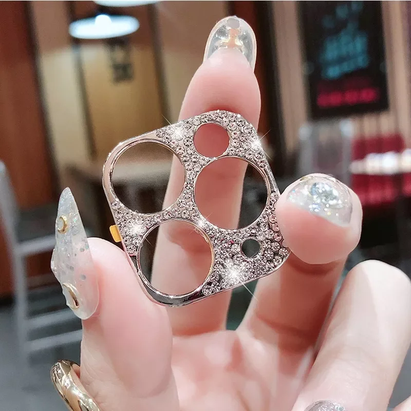 

Diamond Camera Lens Protector Case for Iphone 12 13 Mini 11 Pro Max Rhinestone Glitter Bling Camera Lens for Iphone 12 13 ProMax
