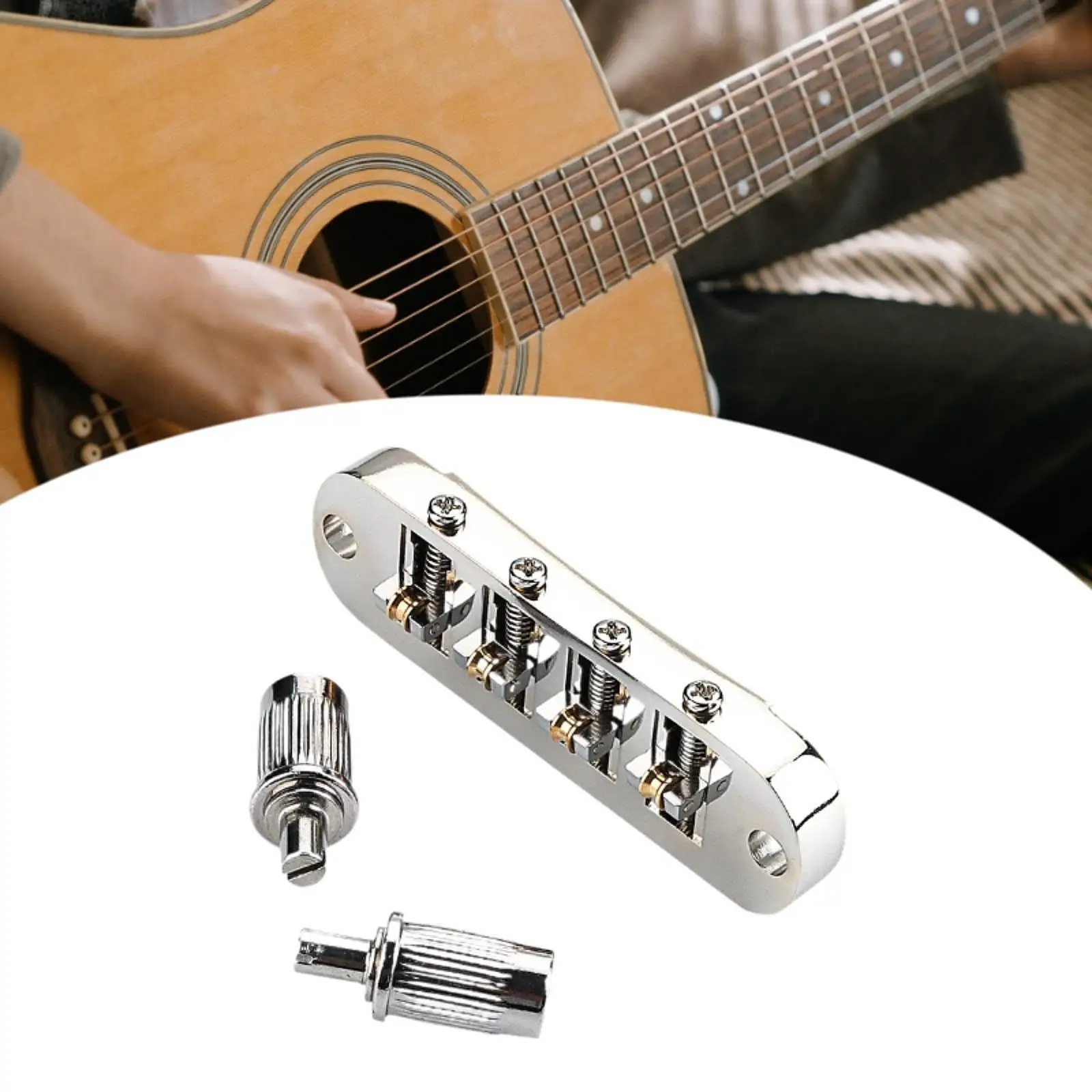 Запасная часть моста для электрогитары металлическая 4-струнная