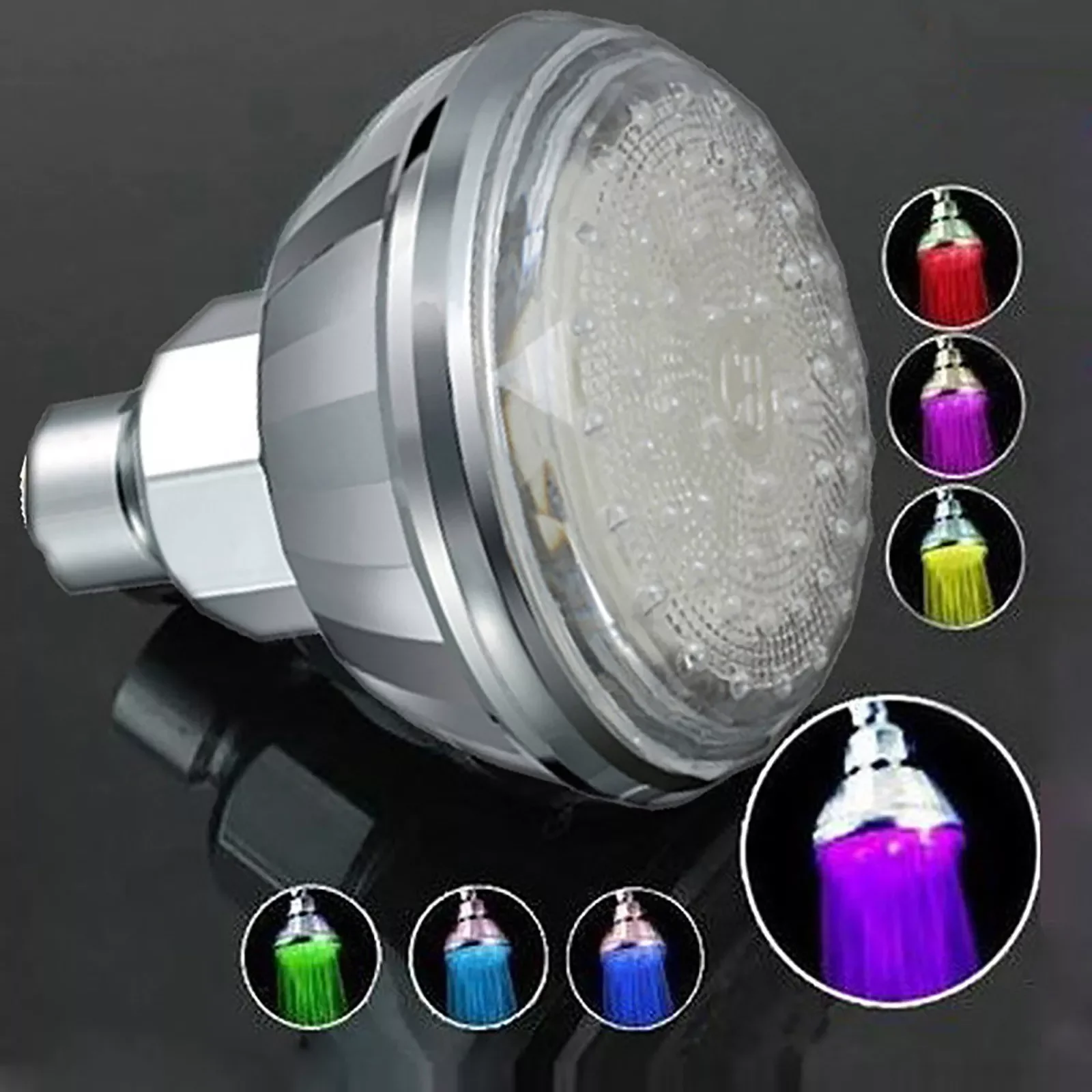 

Handheld Shower Head High Pressure LED Shower 7 Bathroom Head Facut Automatic Color 360° 2020 Home Bathroom Tandem Shower Head
