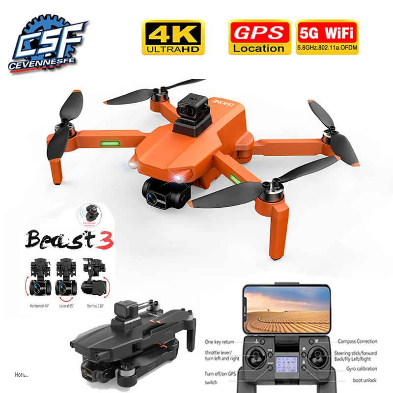 

2022 New HJ218 Drone GPS 5G WIFI 8K HD Professional Camera 3-axis Anti-shake Gimbal Brushless Motor Obstacle Avoidance Dron Toys